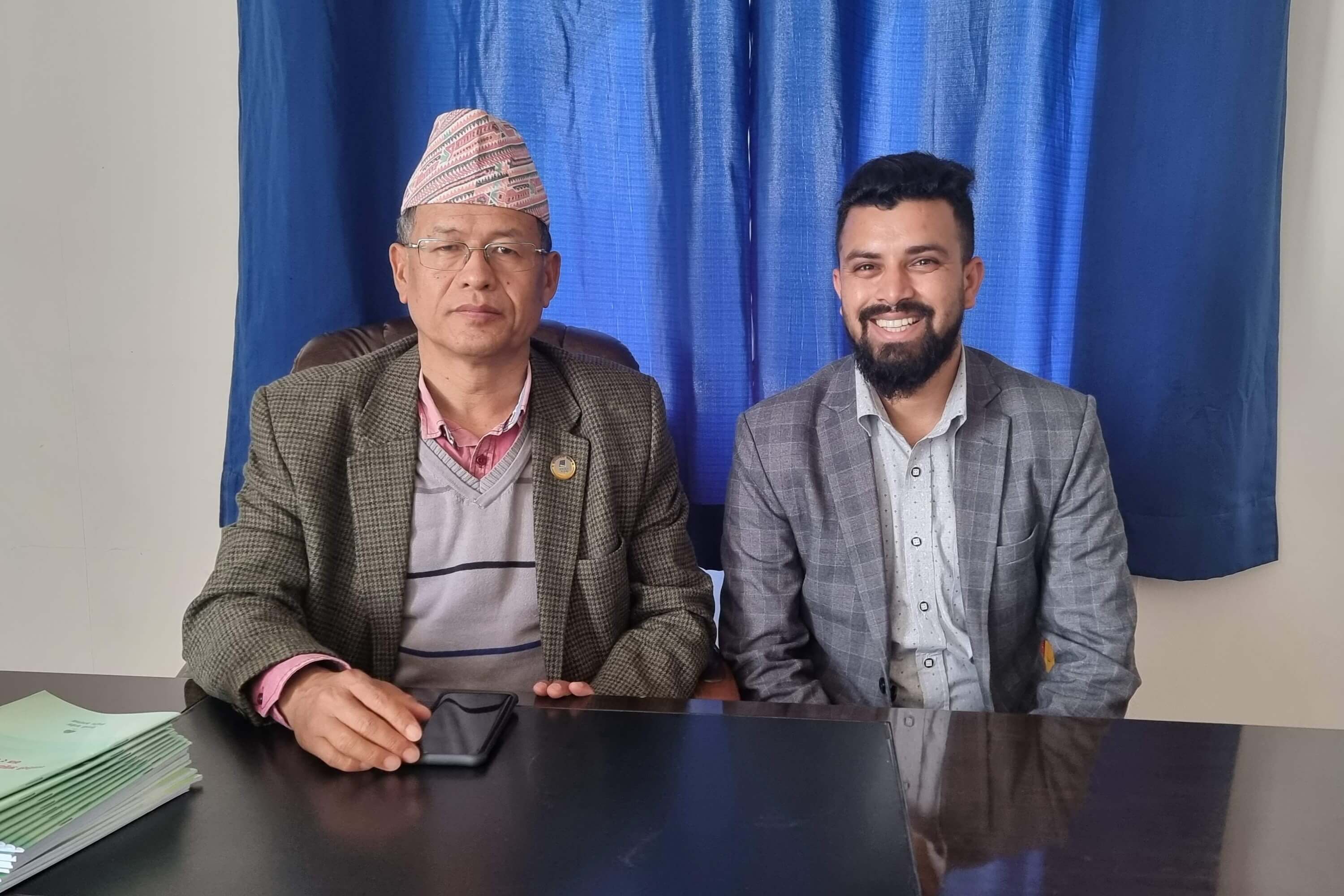 Unofficial Visit with Nepali Congress VP Dhanraj Gurung in Nepali Congress Central Office by Krishna Panta