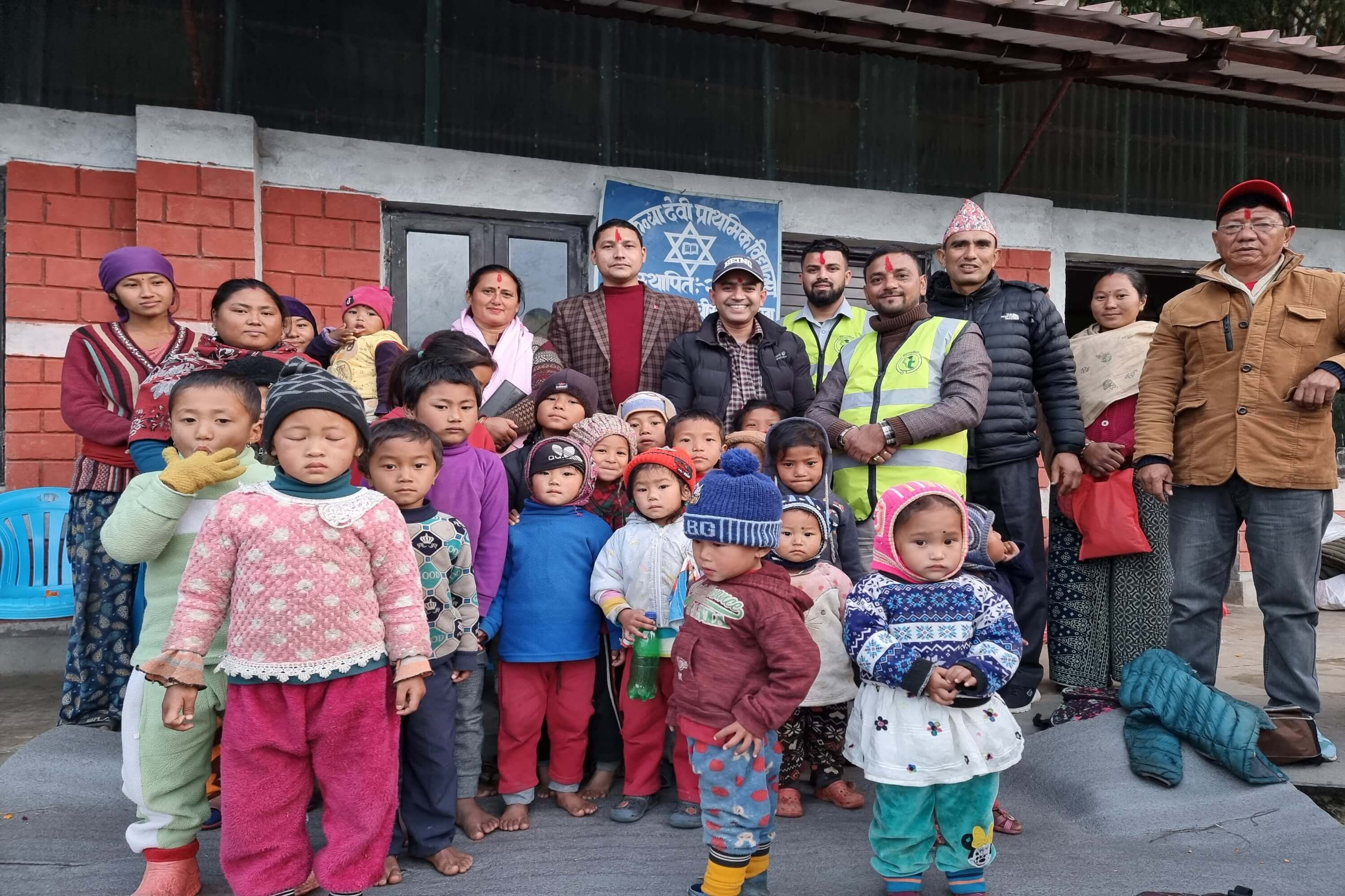 Educational Material donation for primary level kids by Krishna Panta for Kanya Devi Primary School, Gandaki Metropolitian, Sadhi Khola